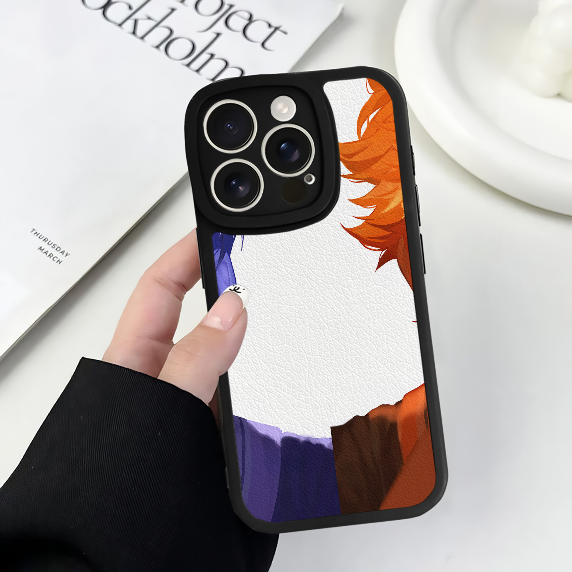 （画像用） ハイキュー!! Haikyu!! 【iPhone 16シリーズ対応】シリコンスマホケース（レザー調） 材質：シリコン
